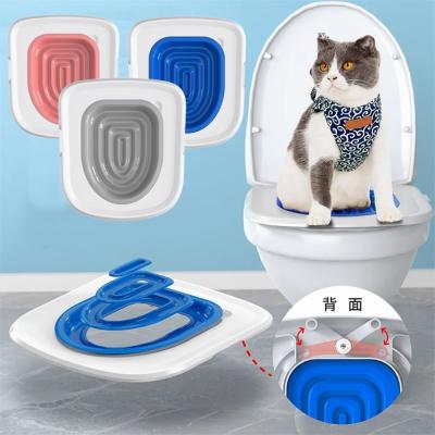 Best Plastic Cat Toilet Training Kit Reusable Puppy Cat Litter Mat Cat Toilet Trainer Toilet Pets Cleaning Cats Training Product